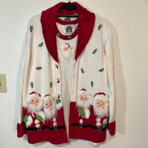 Storybook Knits “Santa Classic” Christmas Sweater w/Tank, Size L (Used)